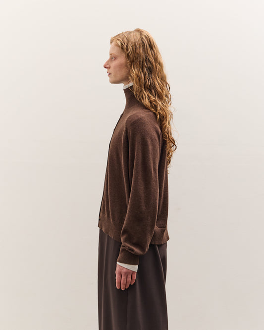 Cordera Merino Wool Buttoned Sweater Espresso, Espresso
