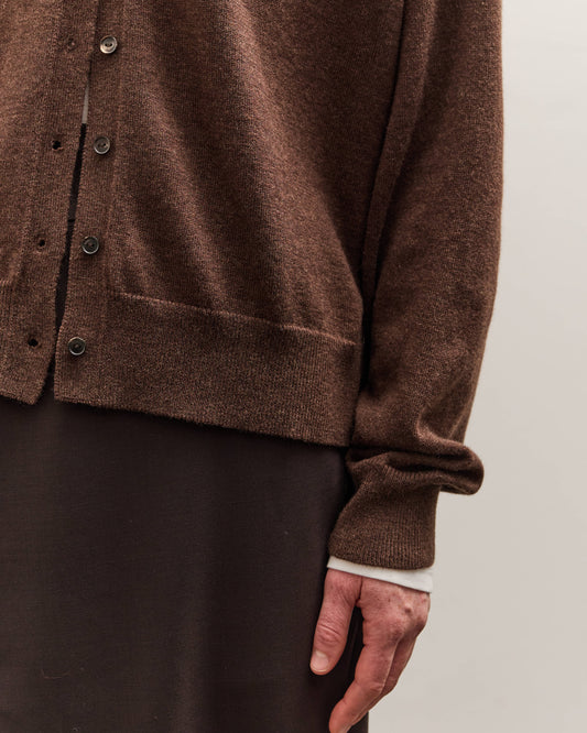 Cordera Merino Wool Buttoned Sweater Espresso, Espresso