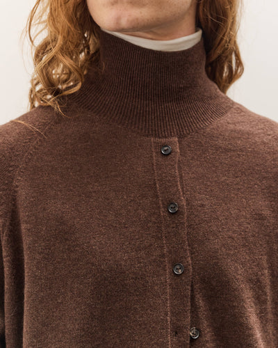 Cordera Merino Wool Buttoned Sweater Espresso, Espresso