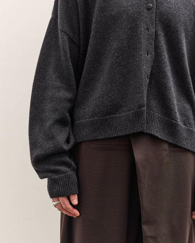 Cordera Merino Wool Cardigan, Anthracite