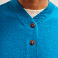 Cordera Merino Wool Cardigan, Cerúleo