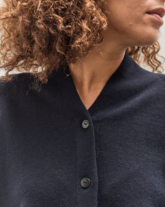 Cordera Merino Wool Cardigan, Navy