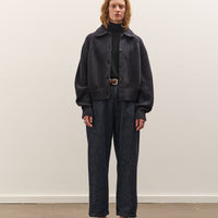 Cordera Merino Wool Collar Cardigan, Anthracite