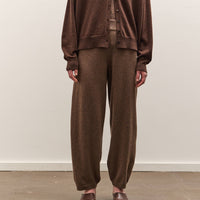 Cordera Merino Wool Curved Pants, Taupe