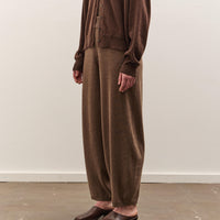 Cordera Merino Wool Curved Pants, Taupe