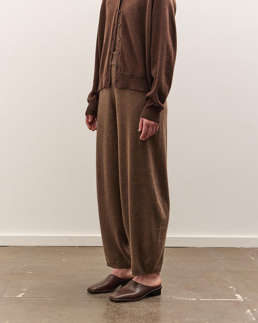 Cordera Merino Wool Curved Pants, Taupe