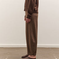 Cordera Merino Wool Curved Pants, Taupe