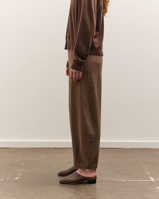 Cordera Merino Wool Curved Pants, Taupe