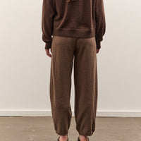 Cordera Merino Wool Curved Pants, Taupe