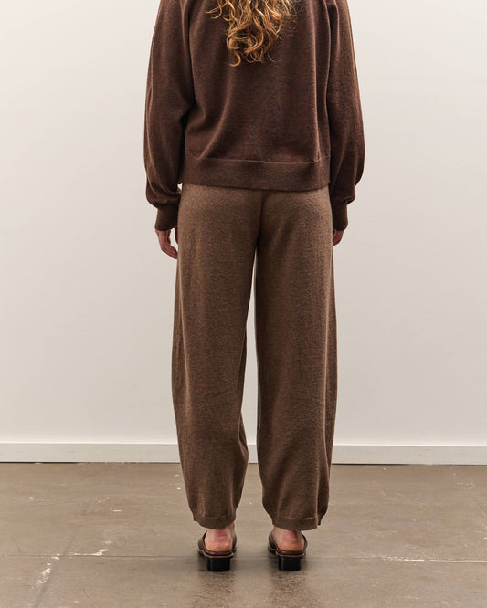 Cordera Merino Wool Curved Pants, Taupe