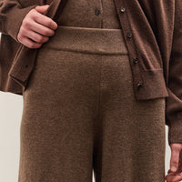 Cordera Merino Wool Curved Pants, Taupe