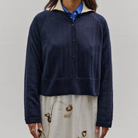 Cordera Organic Long Sleeve Polo, Navy
