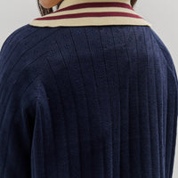 Cordera Organic Long Sleeve Polo, Navy