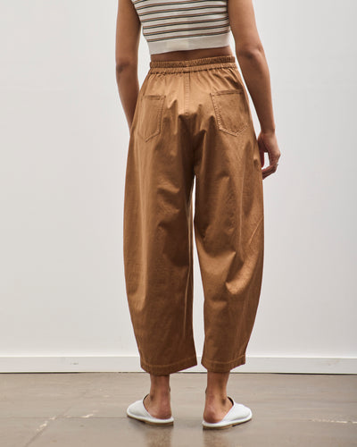 Cordera Satin Curved Pants, Camel