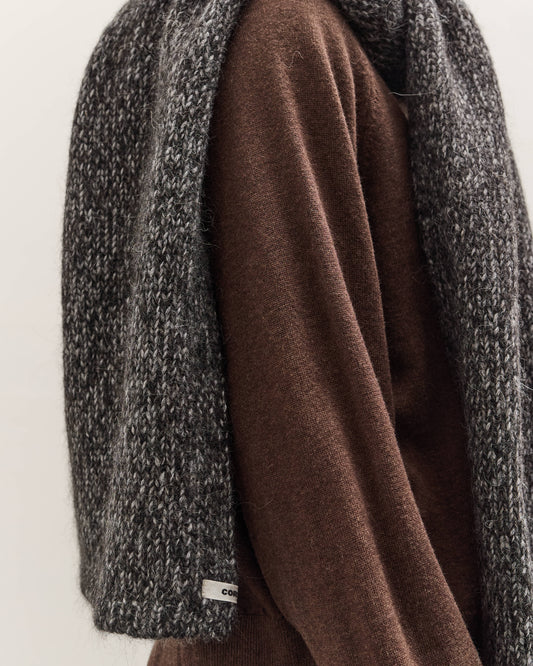Cordera Scarf, Black Melange