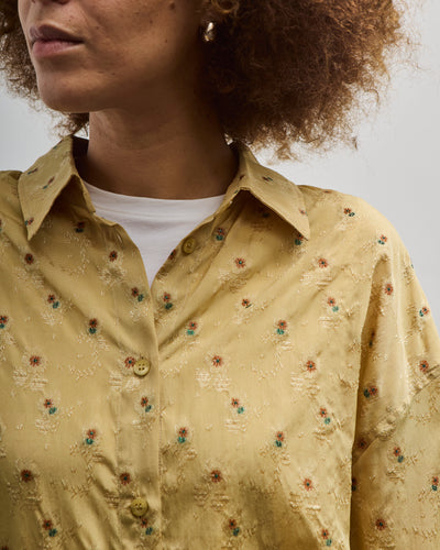 Cordera Silk Floral Shirt, Jojoba