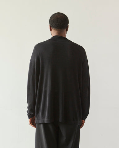 Cordera Silk Polo Jacket, Black