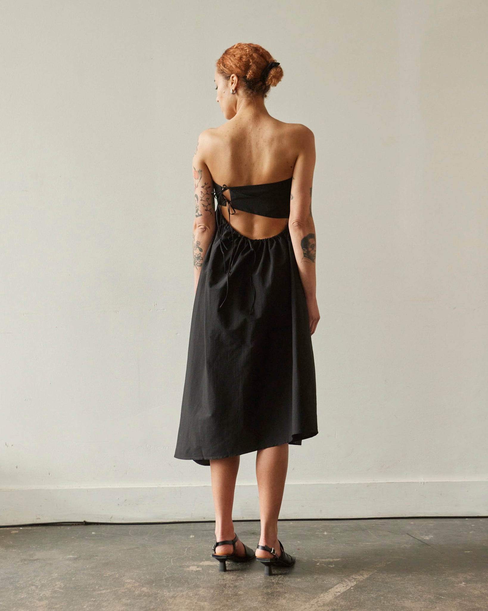 Cordera Strapless Dress, Black