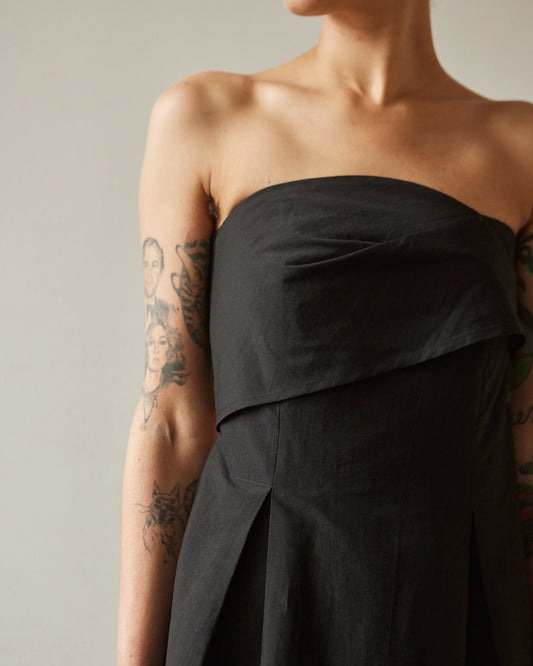 Cordera Strapless Dress, Black