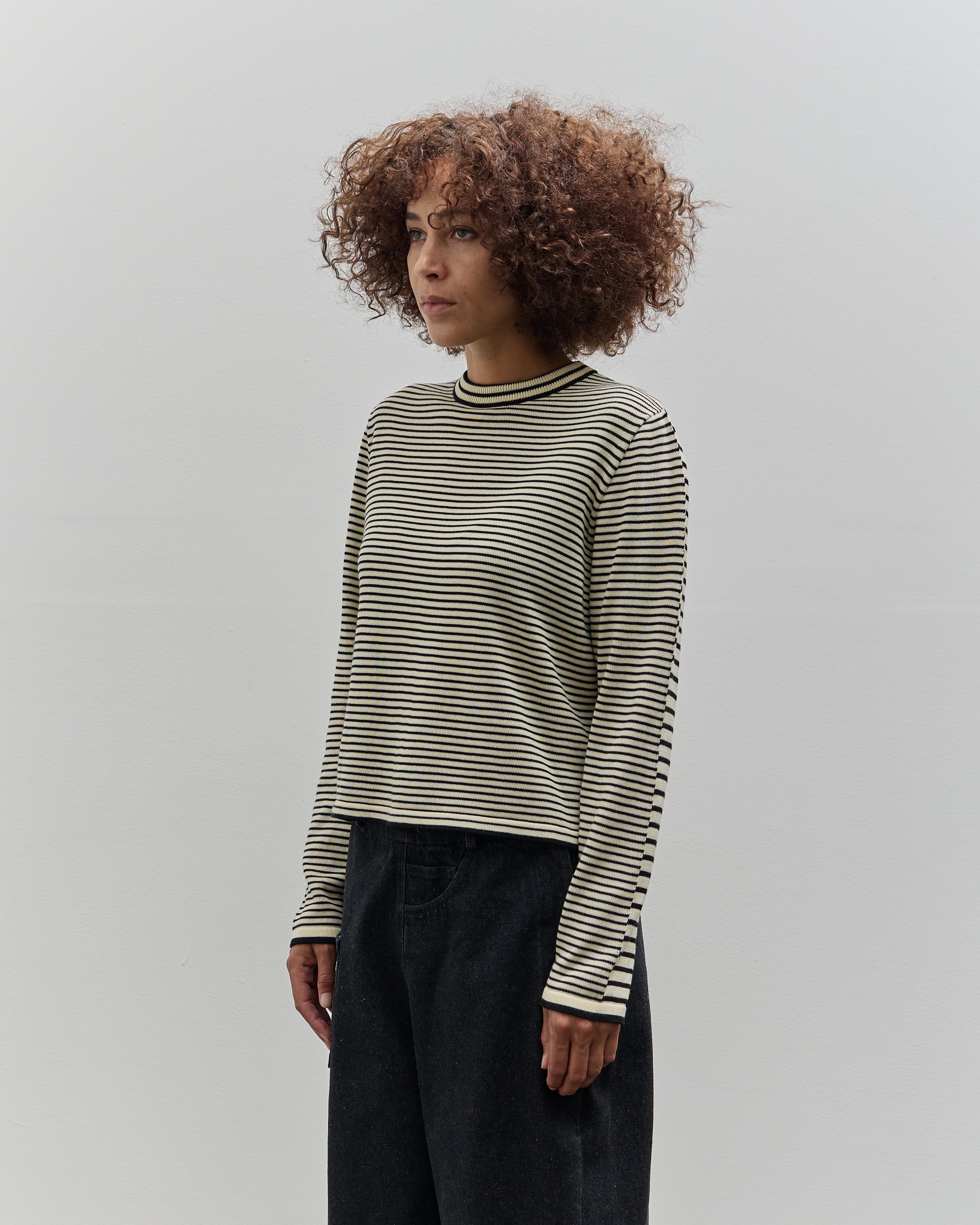 Cordera Striped LS Tee, Black/Natural – Glasswing