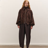 Cordera Suede Bomber Jacket Brown, Brown