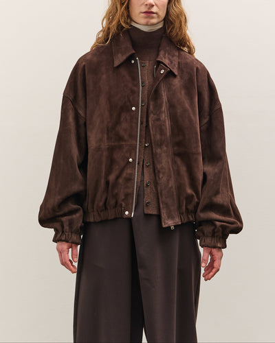 Cordera Suede Bomber Jacket Brown, Brown