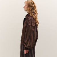 Cordera Suede Bomber Jacket Brown, Brown