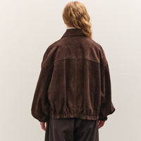 Cordera Suede Bomber Jacket Brown, Brown