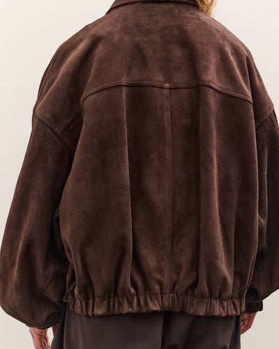 Cordera Suede Bomber Jacket Brown, Brown