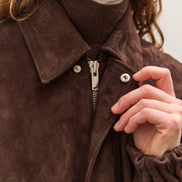 Cordera Suede Bomber Jacket Brown, Brown