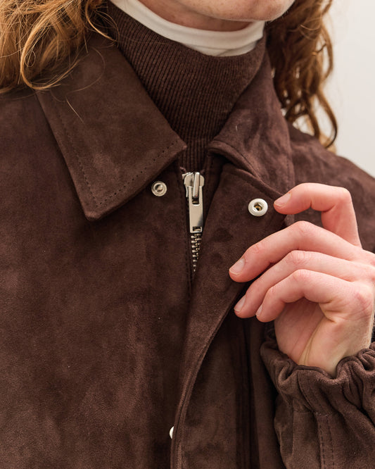 Cordera Suede Bomber Jacket Brown, Brown