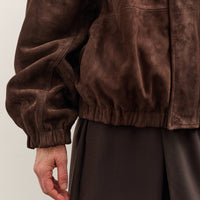 Cordera Suede Bomber Jacket Brown, Brown