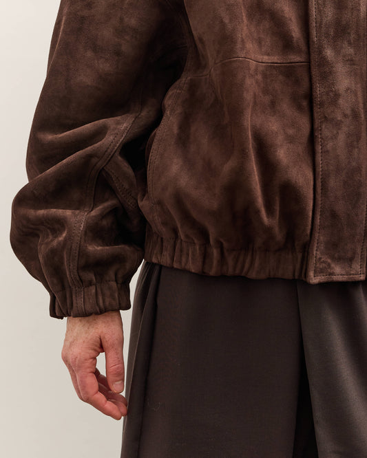 Cordera Suede Bomber Jacket Brown, Brown