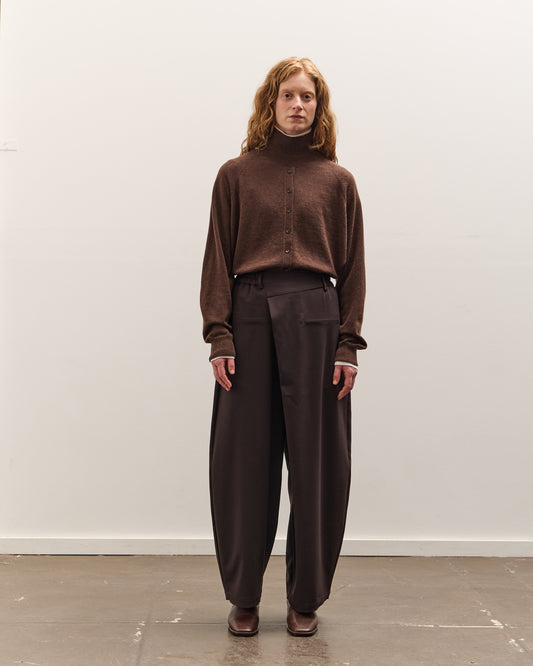 Cordera Tailoring Crossover Pants , Dark Brown