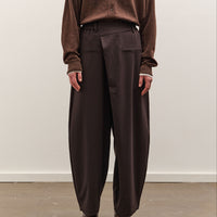 Cordera Tailoring Crossover Pants , Dark Brown