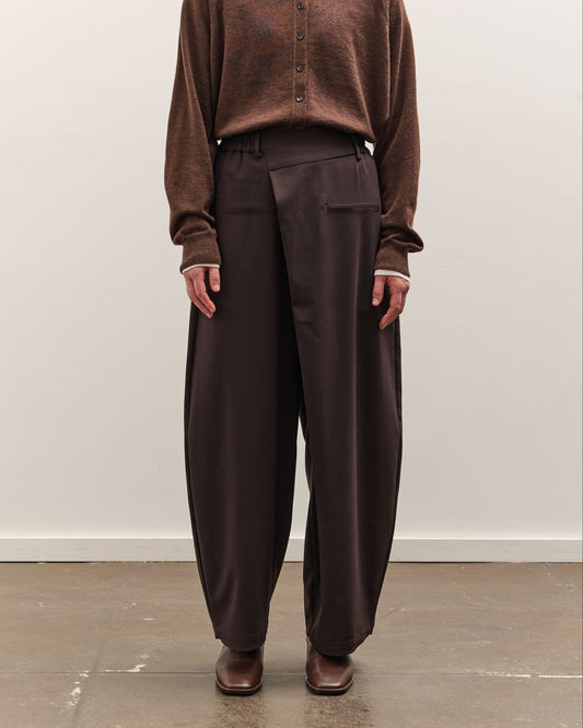 Cordera Tailoring Crossover Pants , Dark Brown