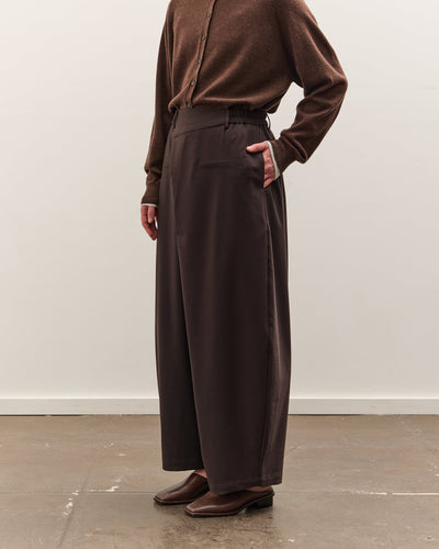 Cordera Tailoring Crossover Pants , Dark Brown