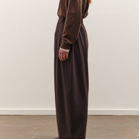 Cordera Tailoring Crossover Pants , Dark Brown