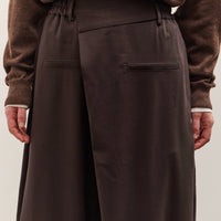 Cordera Tailoring Crossover Pants , Dark Brown
