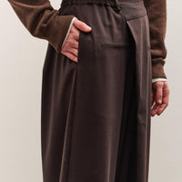 Cordera Tailoring Crossover Pants , Dark Brown