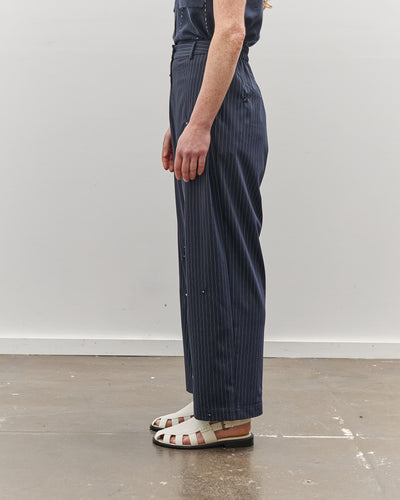 Cordera Tailoring Flower Pinstripe Pants, Navy