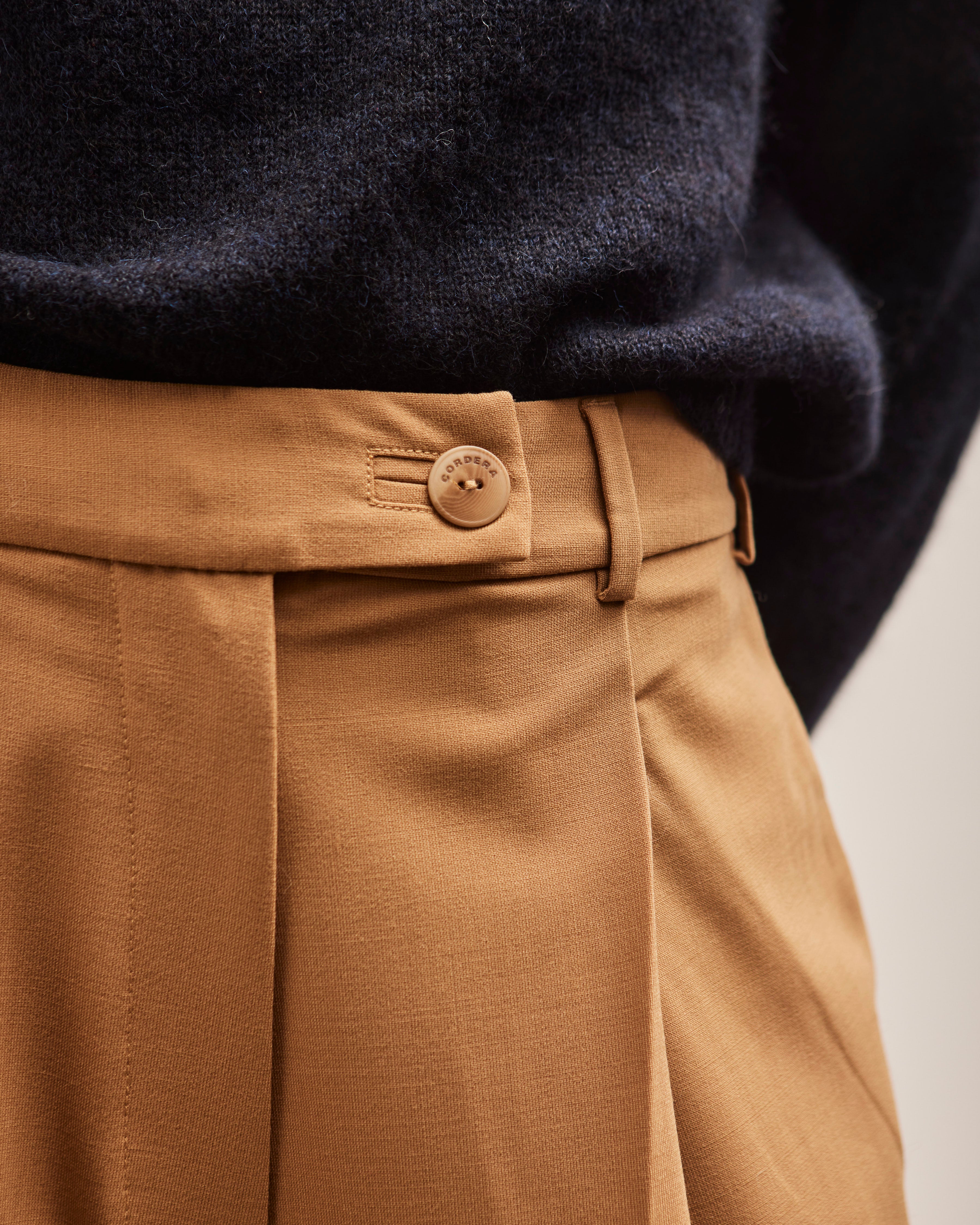Cordera Tailoring Masculine Pants, Camel – Glasswing