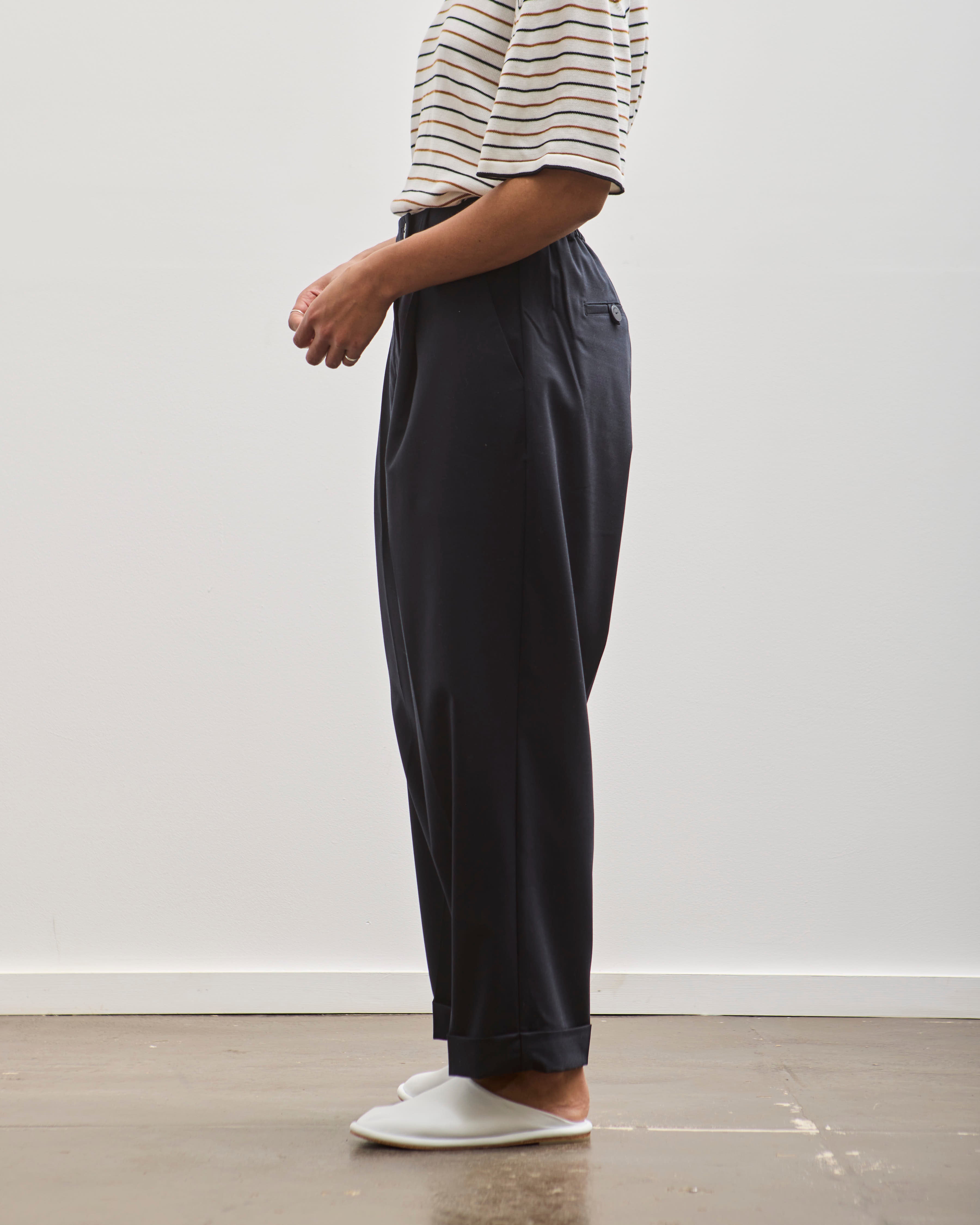 CORDERA コルデラ TAILORINGMASCULINEPANTS グレー Cordera Wool Masculine Pant, Grey – Glasswing