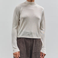 Cordera Viscose Shimmery Turtleneck Sweater, Off-White