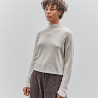 Cordera Viscose Shimmery Turtleneck Sweater, Off-White