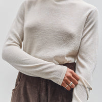 Cordera Viscose Shimmery Turtleneck Sweater, Off-White