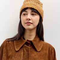 Cordera Wooden Beads Bucket, Ochre