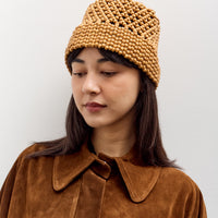 Cordera Wooden Beads Bucket, Ochre