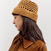 Cordera Wooden Beads Bucket, Ochre