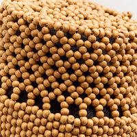 Cordera Wooden Beads Bucket, Ochre